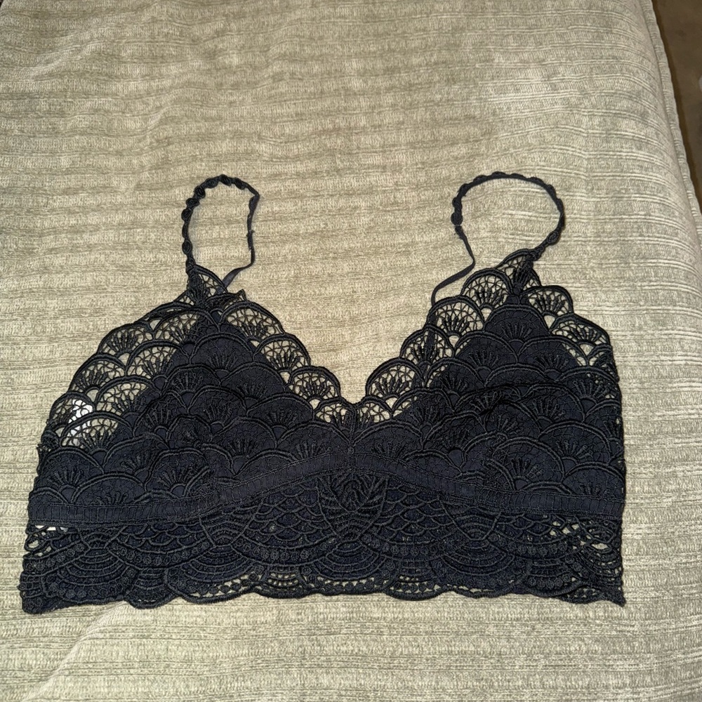 Free People Black Lace Bandeau